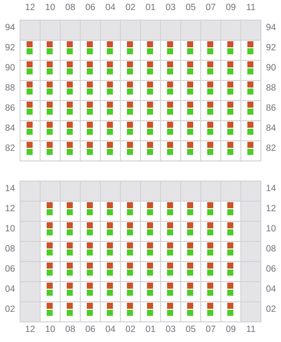 Bay 023 view and slots of AS CARLOTTA