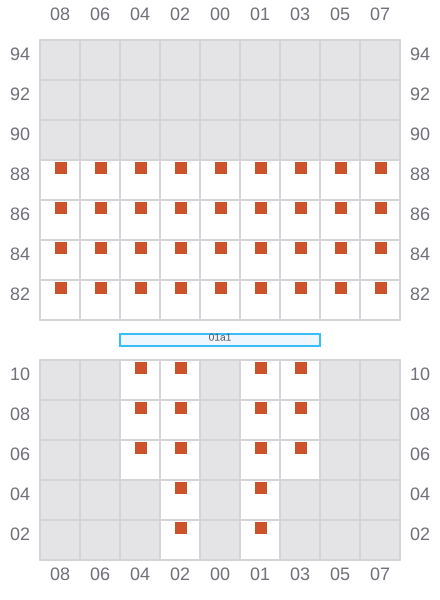 Bay 003 view and slots of CLAIRE A