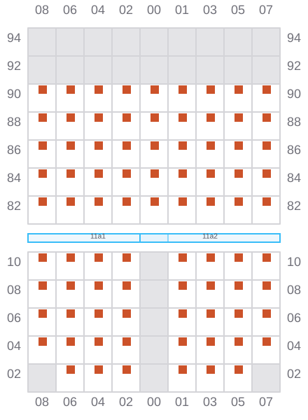 Bay 013 view and slots of CLAIRE A