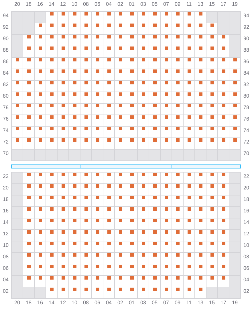 Bay 059 view and slots of CMA CGM MAGELLAN