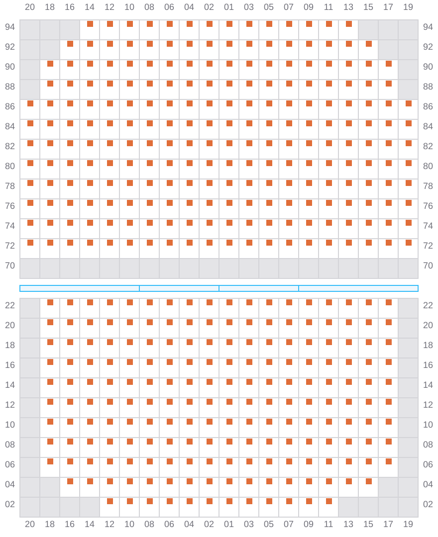 Bay 063 view and slots of CMA CGM MAGELLAN