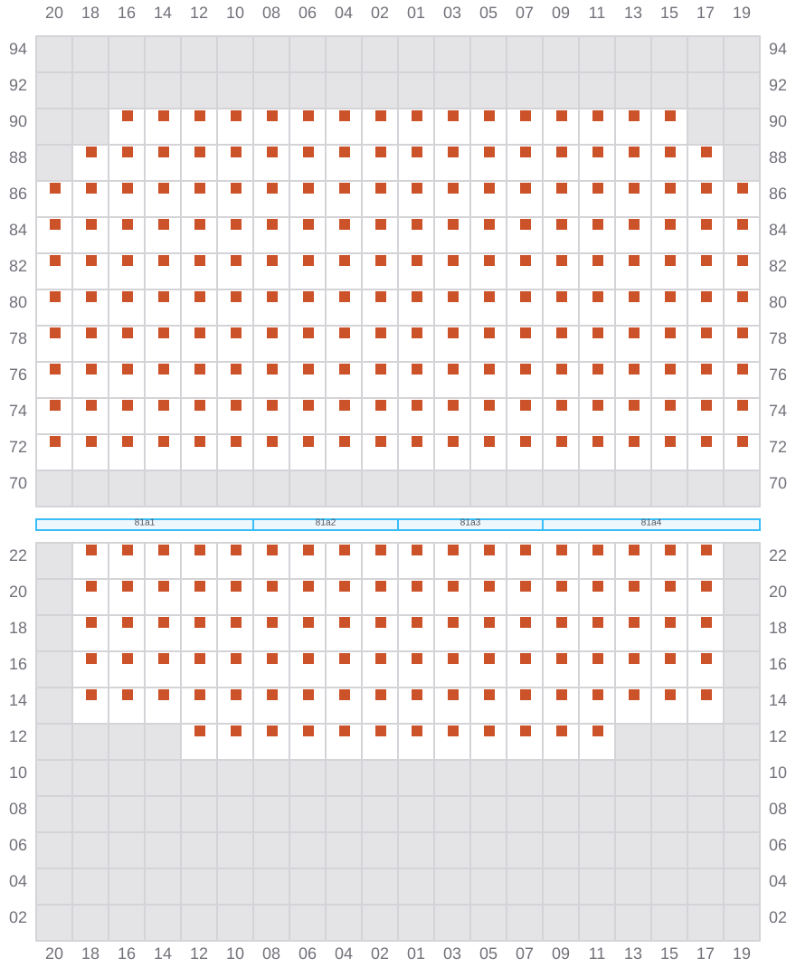 Bay 083 view and slots of CMA CGM MAGELLAN