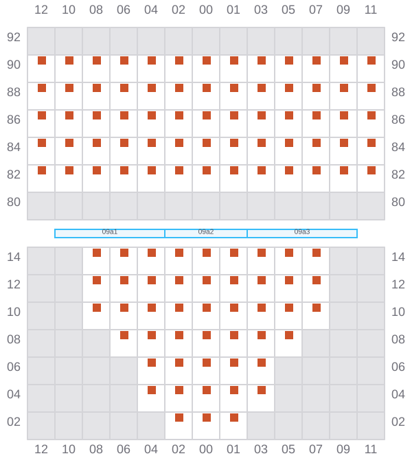 Bay 011 view and slots of CMA CGM ALIAGA