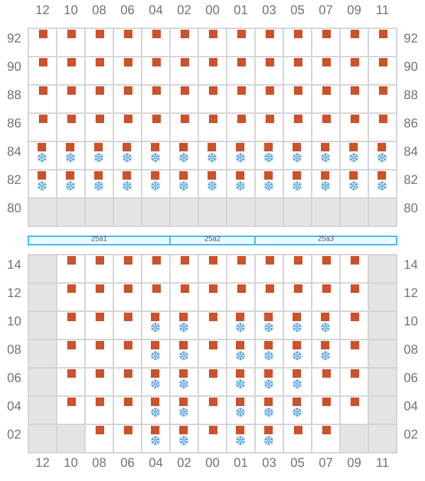 Bay 027 view and slots of CMA CGM ALIAGA