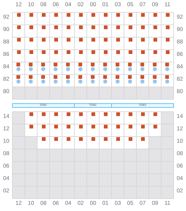 Bay 055 view and slots of CMA CGM ALIAGA