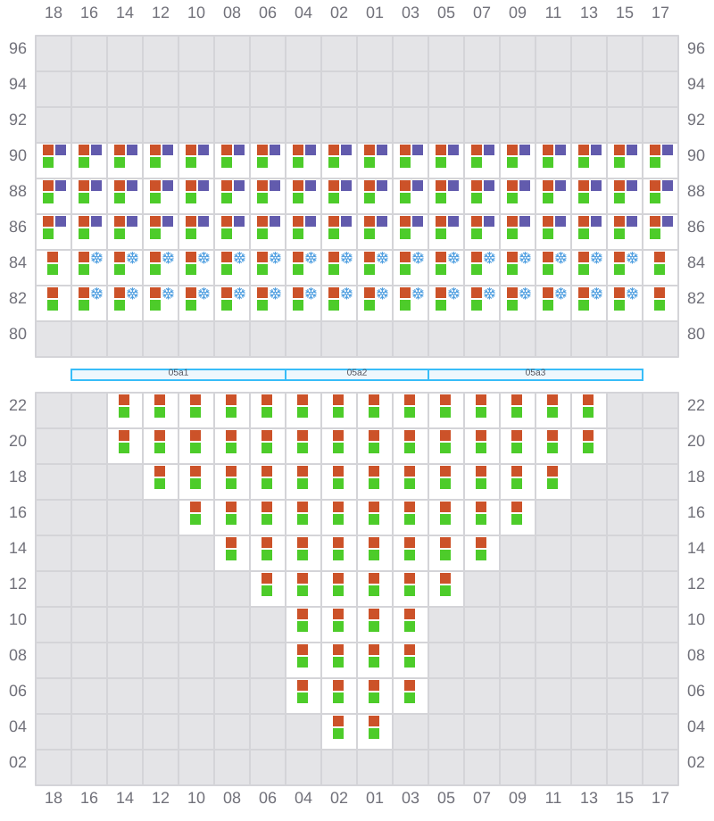 Bay 005 view and slots of APL DUBLIN