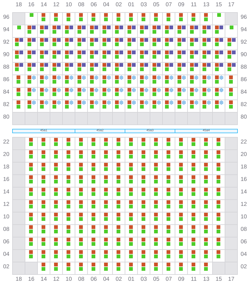 Bay 045 view and slots of APL DUBLIN