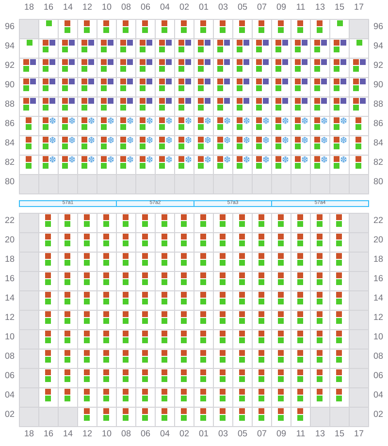 Bay 057 view and slots of APL DUBLIN
