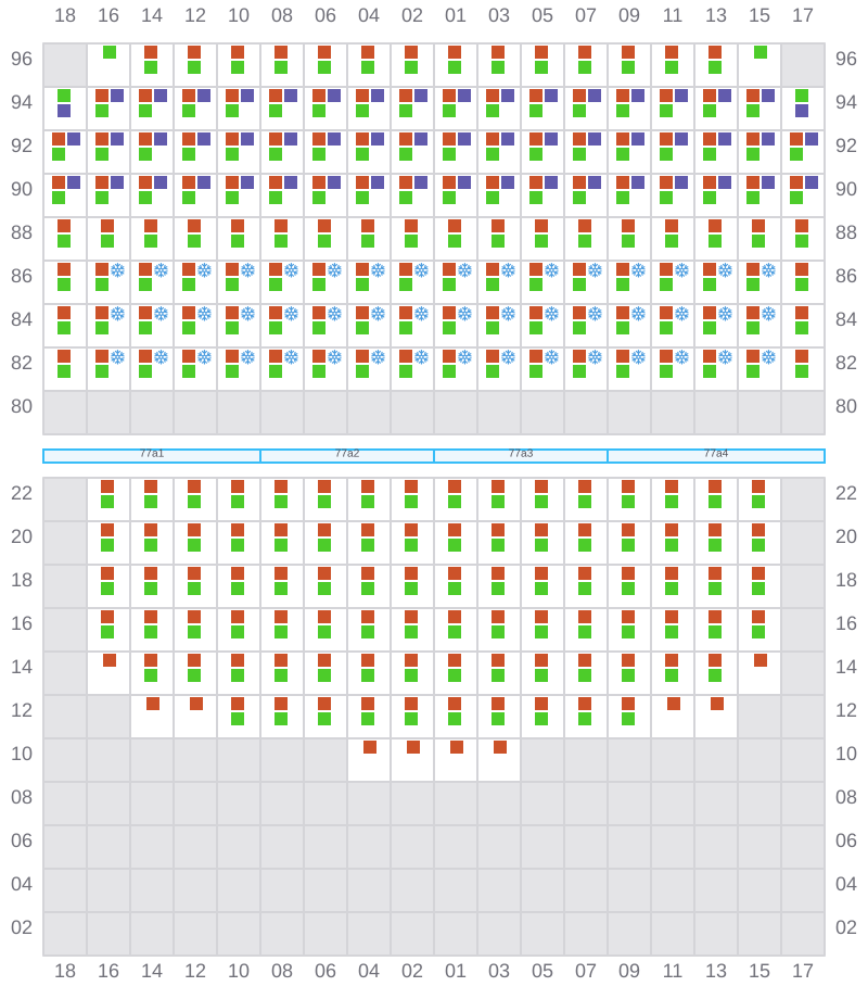 Bay 077 view and slots of APL DUBLIN