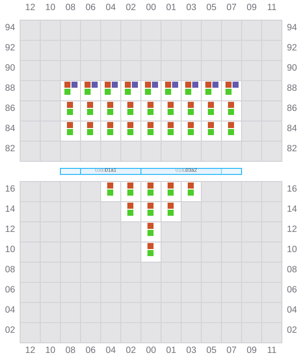 Bay 001 view and slots of DUBLIN EXPRESS
