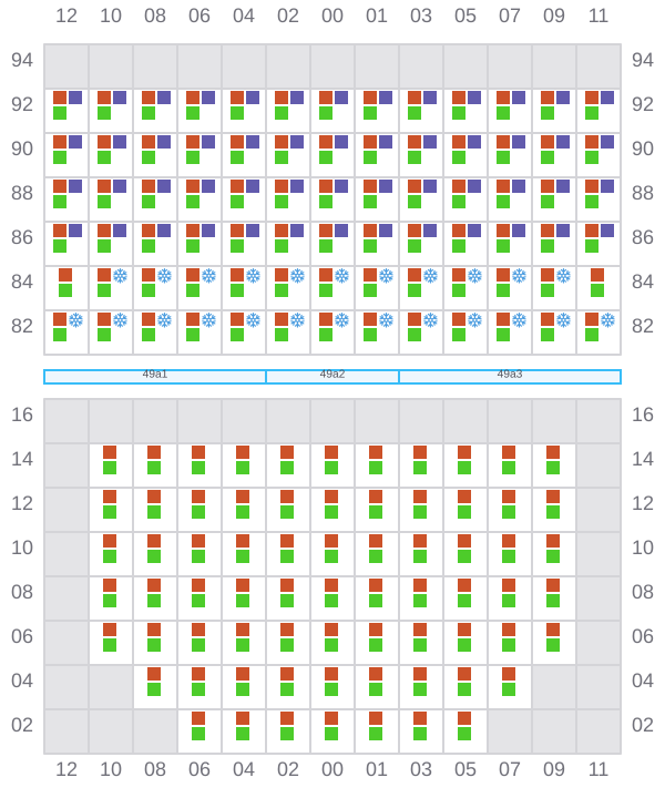 Bay 049 view and slots of DUBLIN EXPRESS
