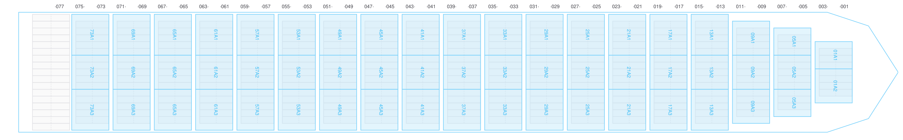 Deck view of MAERSK STEPNICA