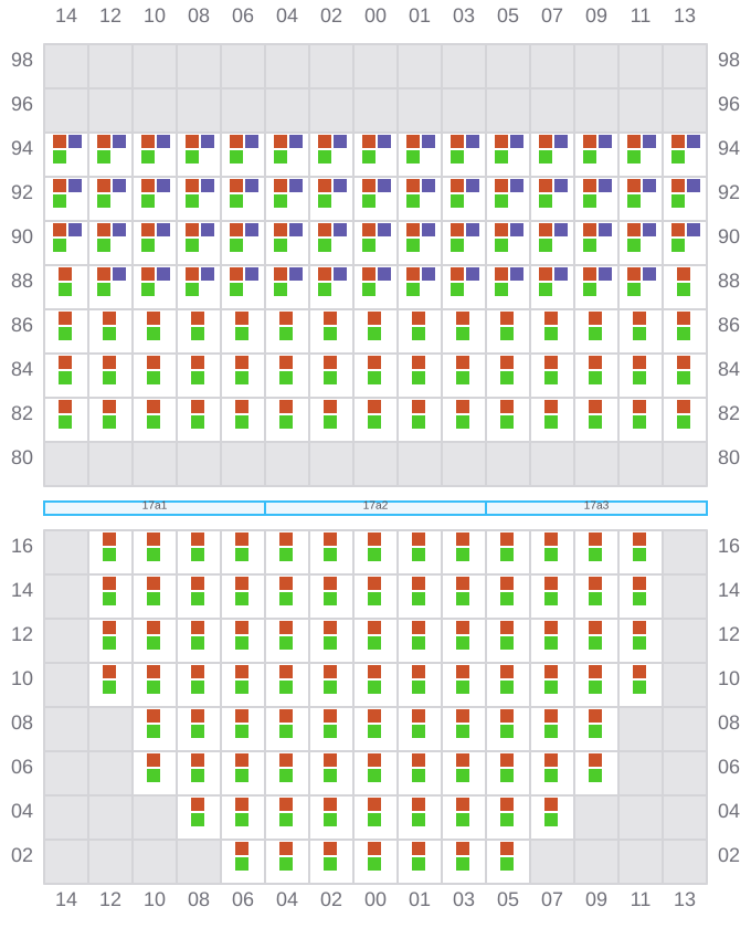 Bay 017 view and slots of CARL SCHULTE