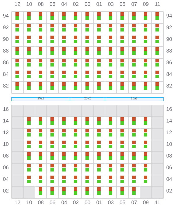 Bay 025 view and slots of AITOLIKOS
