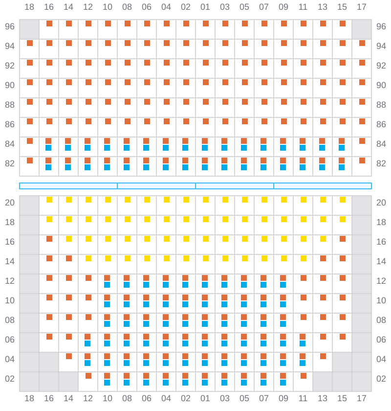 Bay 059 view and slots of APL LE HAVRE