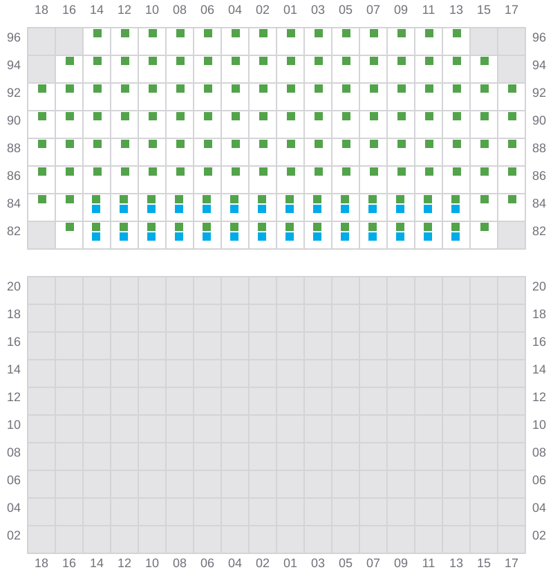 Bay 081 view and slots of APL LE HAVRE