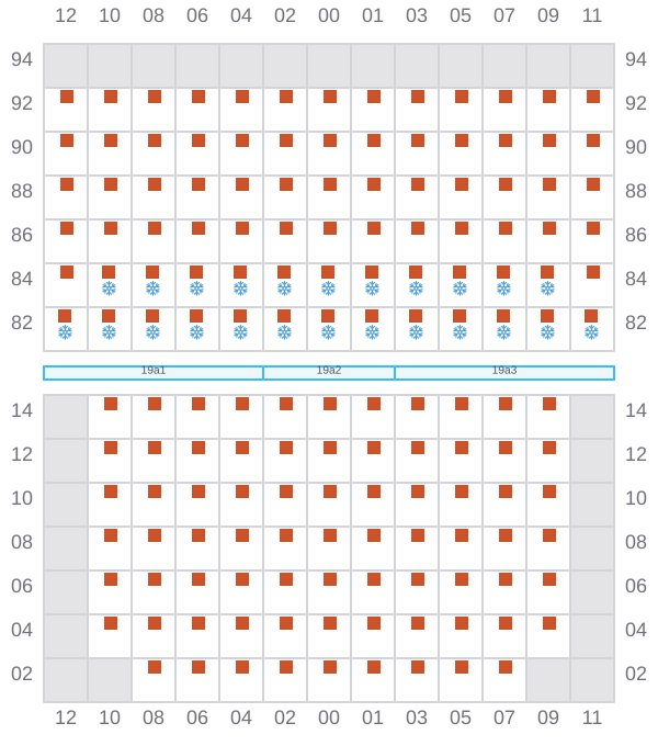 Bay 021 view and slots of CELSIUS LONDON
