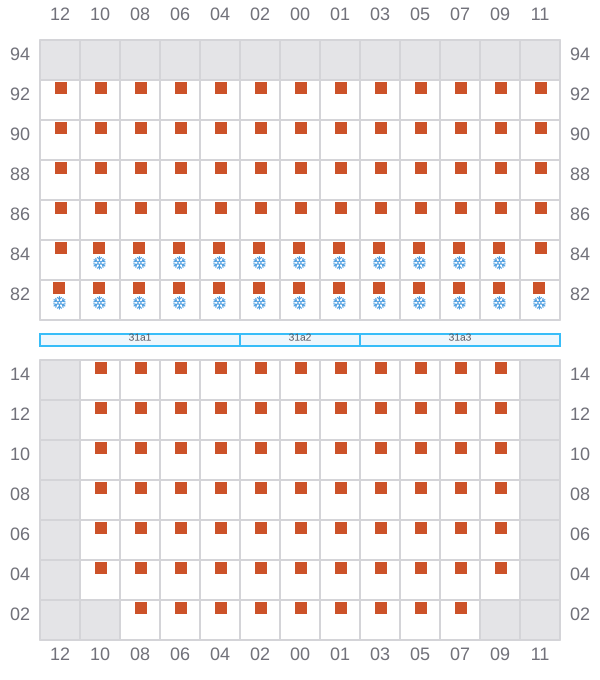 Bay 033 view and slots of CELSIUS LONDON