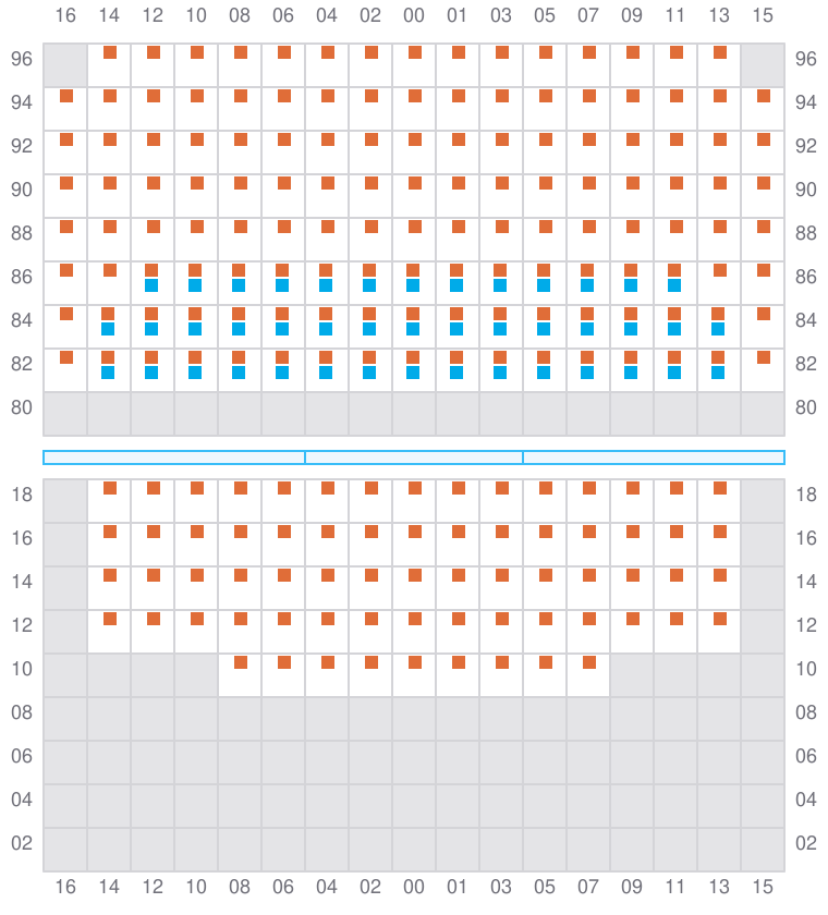 Bay 071 view and slots of CMA CGM OTELLO