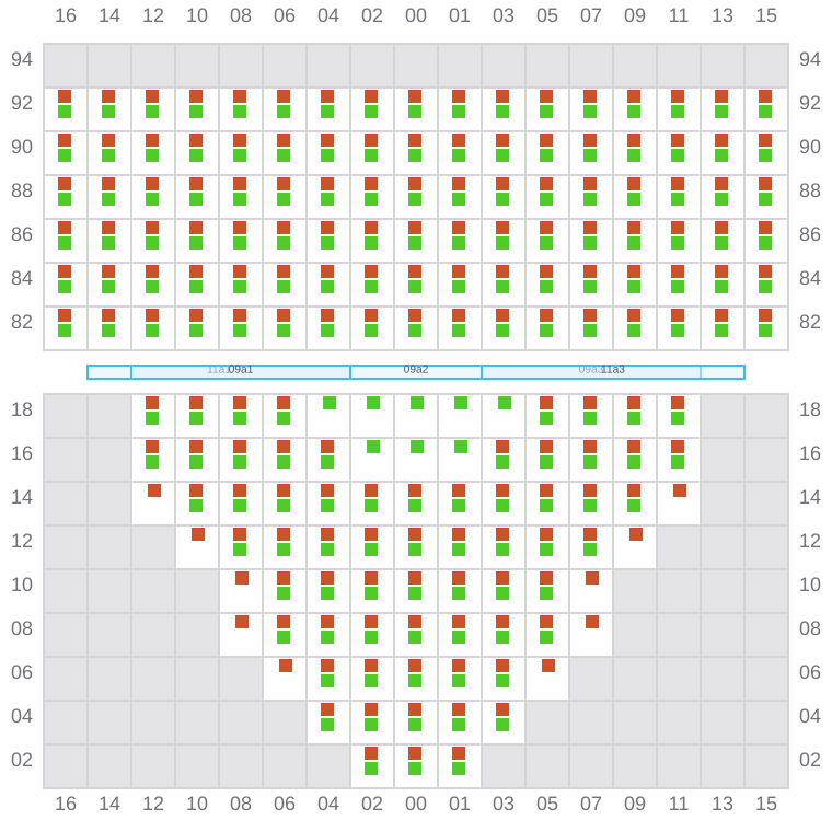 Bay 011 view and slots of GSL ELENI