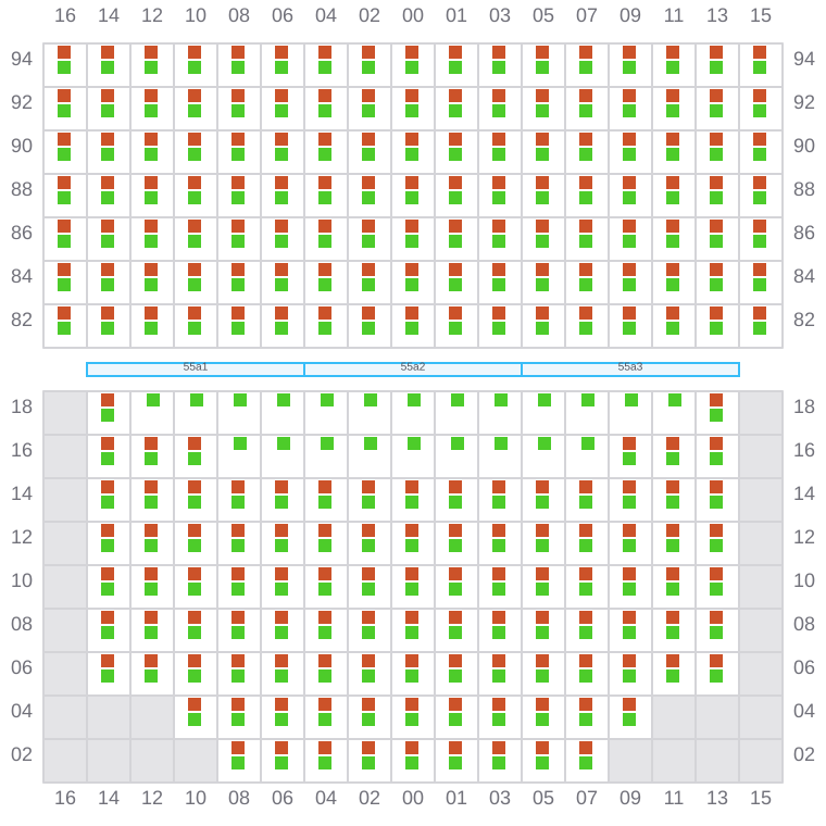 Bay 055 view and slots of GSL ELENI