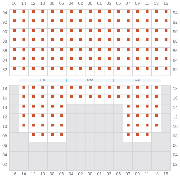 Bay 057 view and slots of GSL ELENI