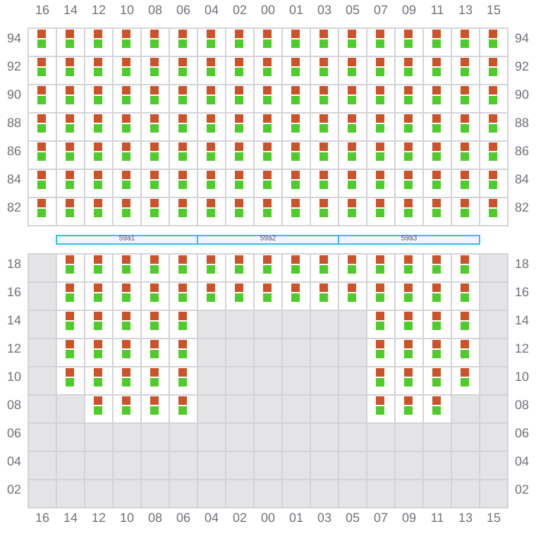 Bay 059 view and slots of GSL ELENI