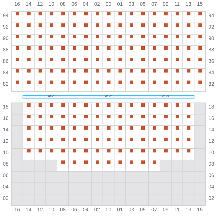Bay 061 view and slots of GSL ELENI