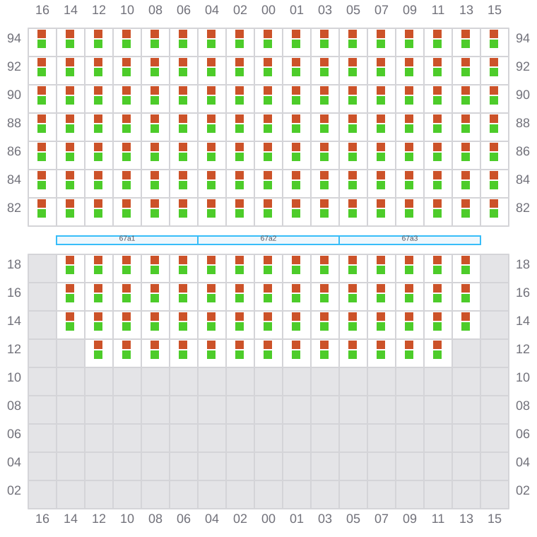 Bay 067 view and slots of GSL ELENI