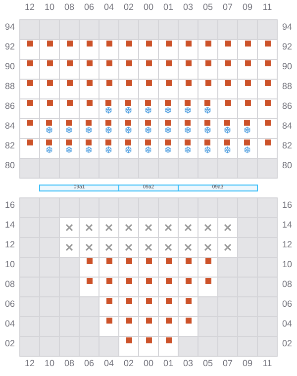 Bay 011 view and slots of DERBY D
