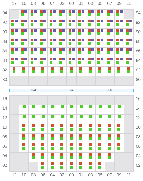 Bay 021 view and slots of DERBY D