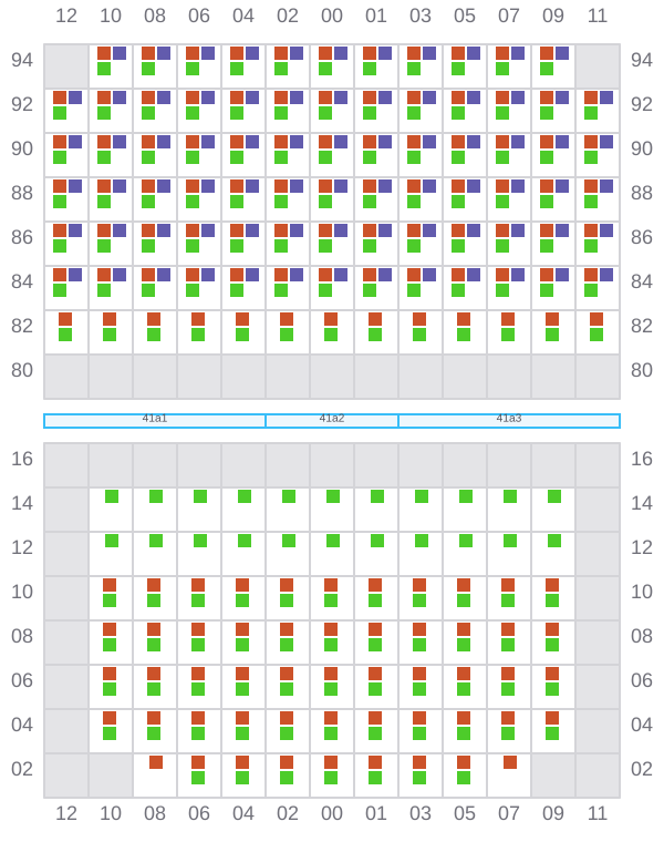 Bay 041 view and slots of DERBY D