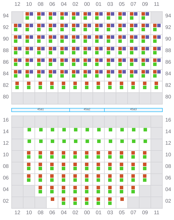 Bay 045 view and slots of DERBY D