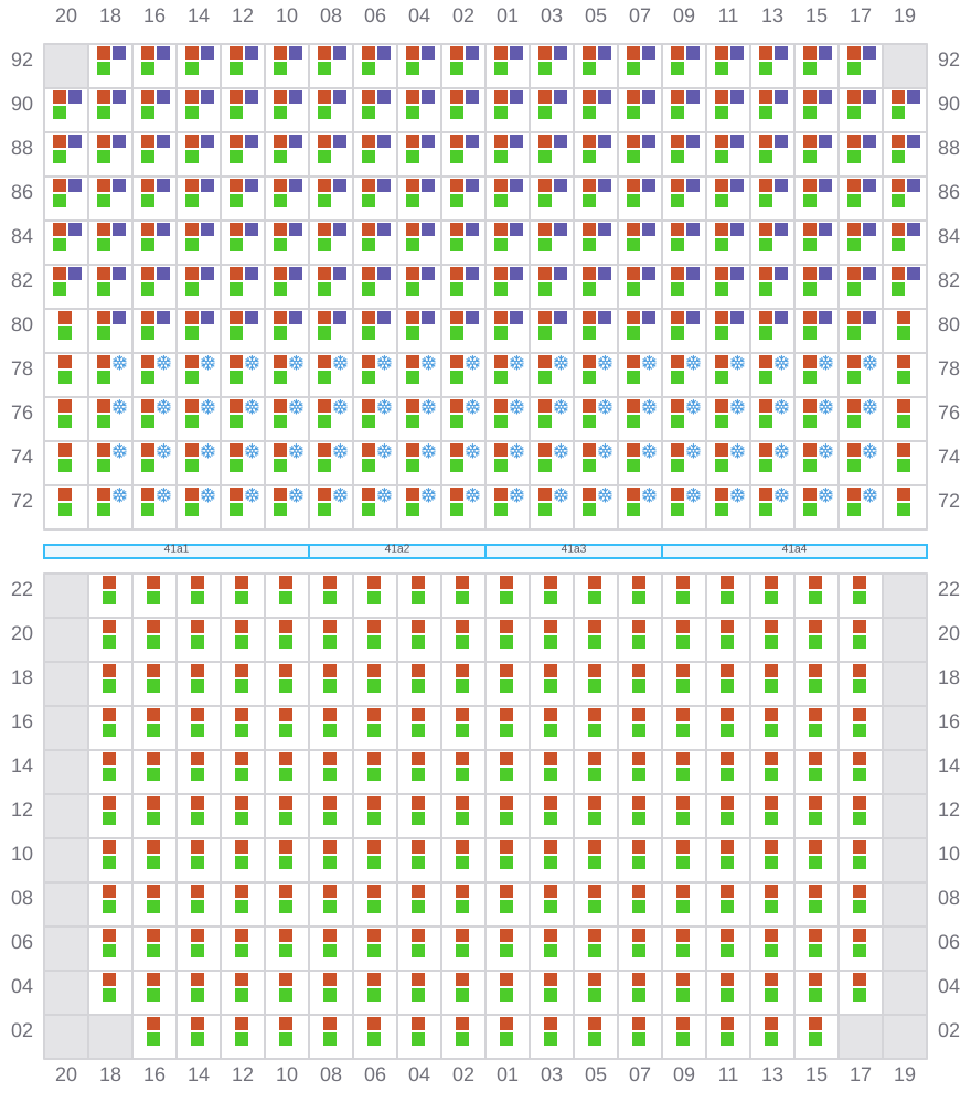 Bay 041 view and slots of APL LION CITY