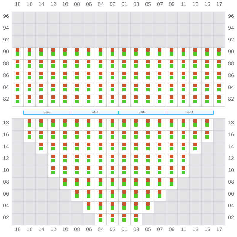 Bay 015 view and slots of EVER LOVELY