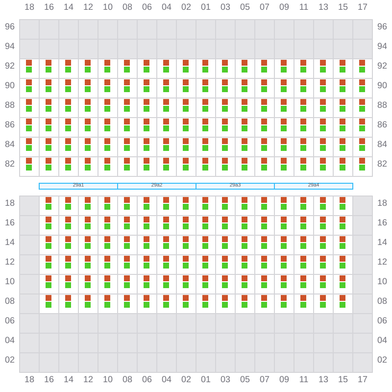 Bay 031 view and slots of EVER LOVELY