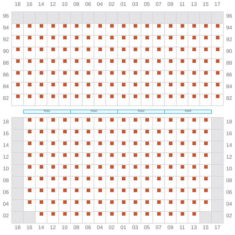 Bay 045 view and slots of EVER LOVELY