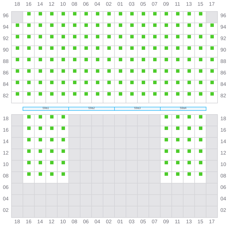 Bay 059 view and slots of EVER LOVELY