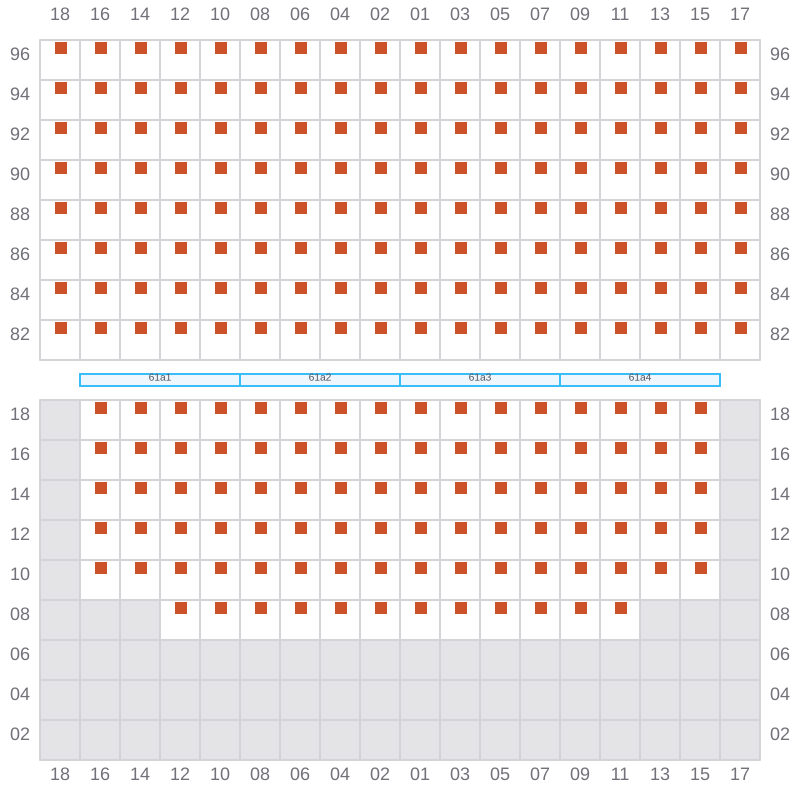 Bay 061 view and slots of EVER LOVELY