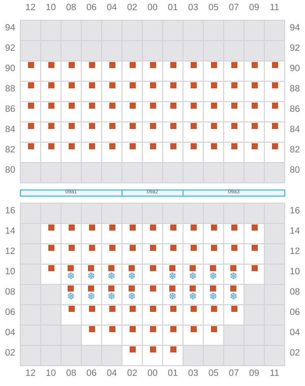 Bay 011 view and slots of POLONIA