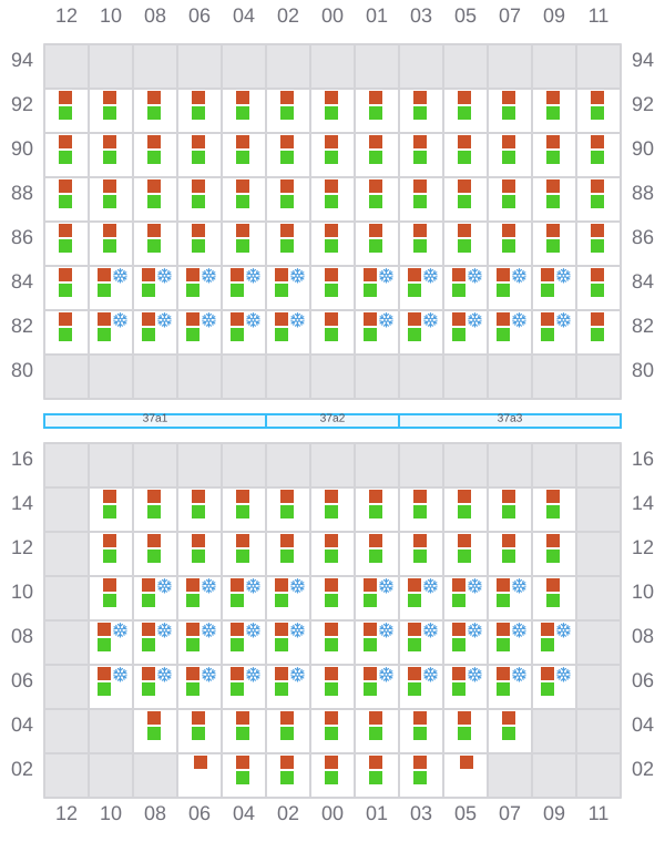 Bay 037 view and slots of POLONIA