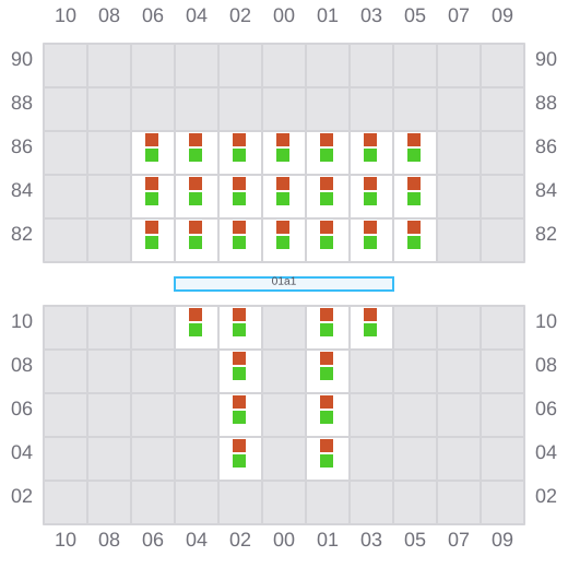 Bay 001 view and slots of HR HERA