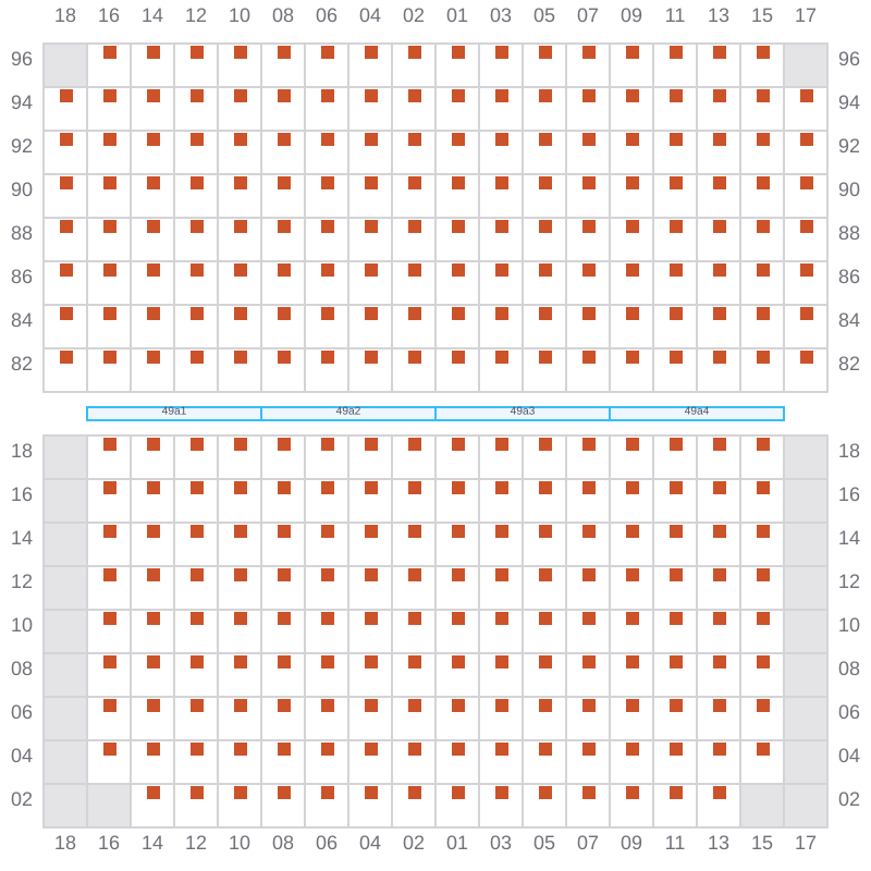 Bay 049 view and slots of EVER LUCID