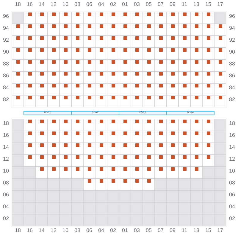 Bay 065 view and slots of EVER LUCID