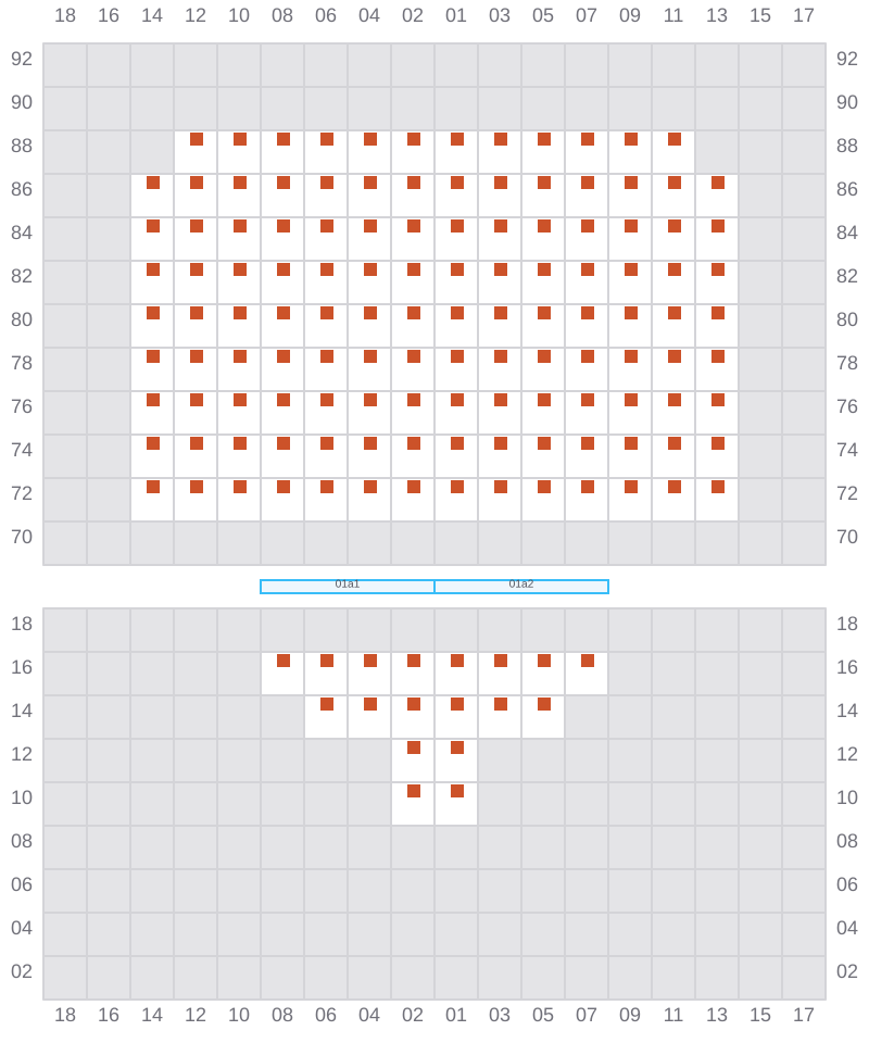 Bay 001 view and slots of MSC BOSTON