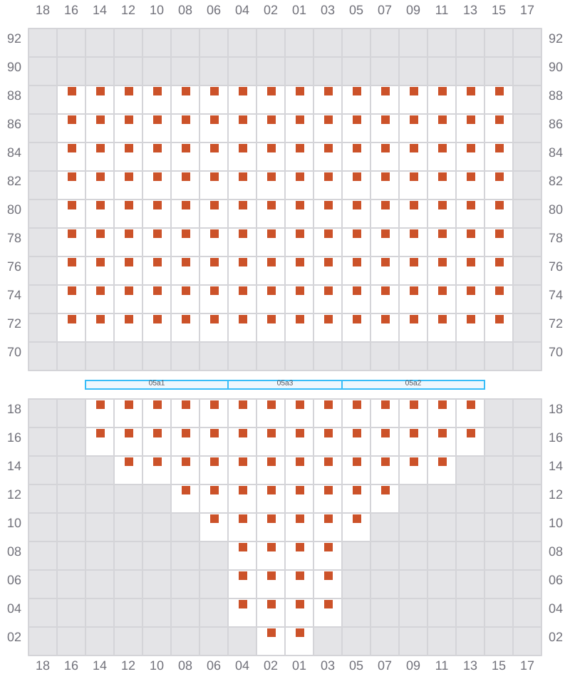 Bay 005 view and slots of MSC BOSTON