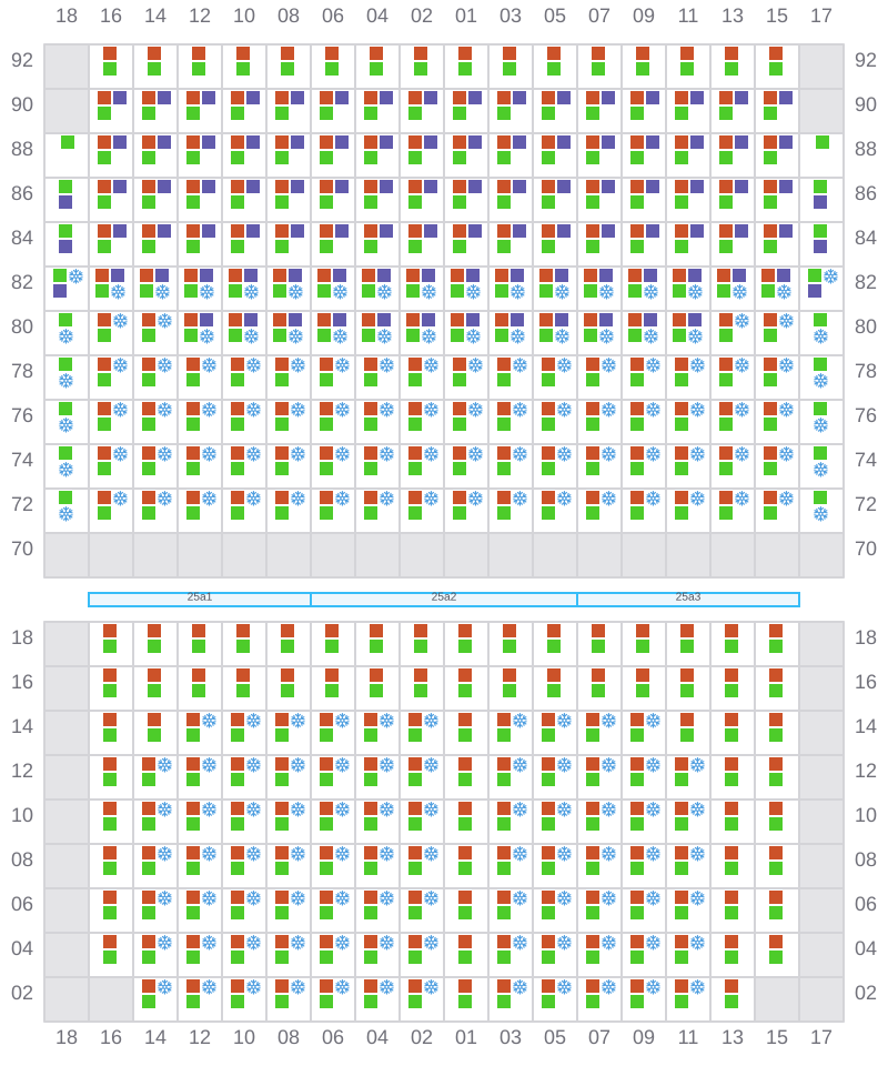 Bay 027 view and slots of MSC BOSTON