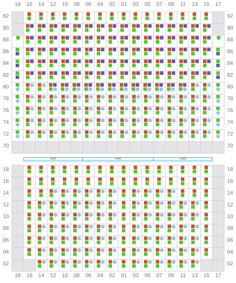 Bay 031 view and slots of MSC BOSTON