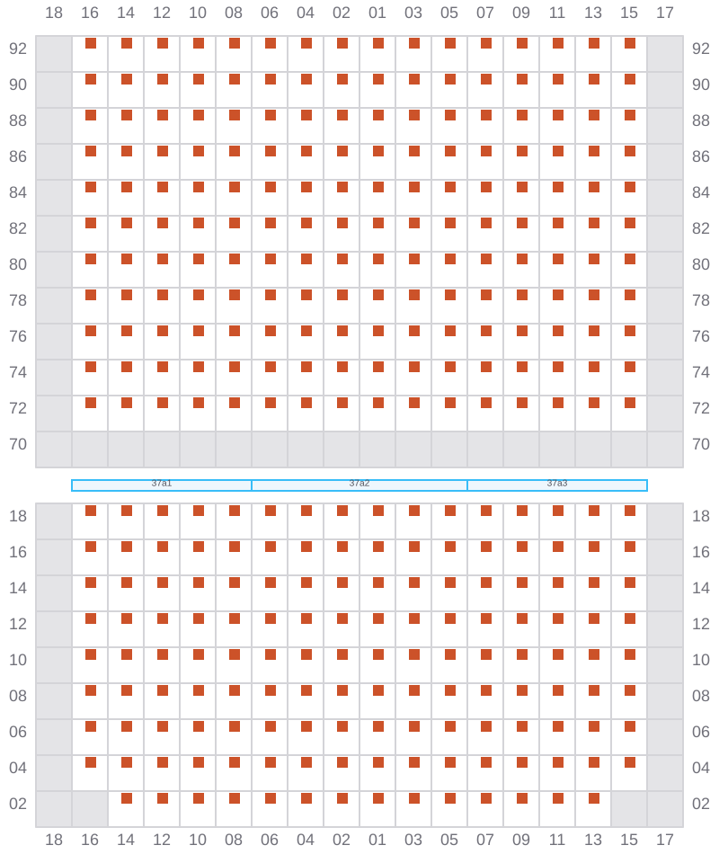 Bay 037 view and slots of MSC BOSTON
