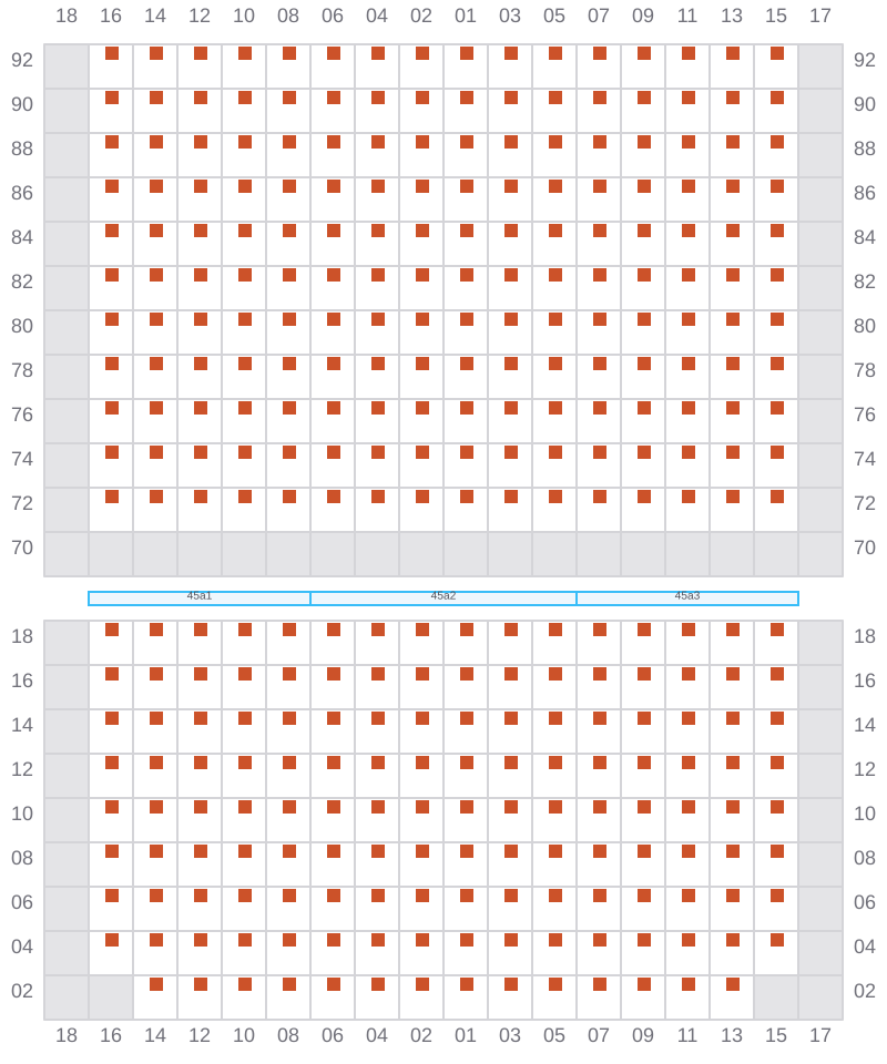 Bay 045 view and slots of MSC BOSTON